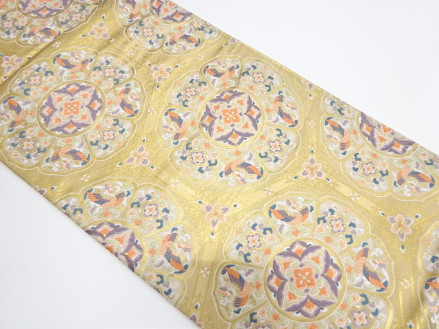 JAPANESE KIMONO / VINTAGE FUKURO OBI / SILK / WOVEN MIST